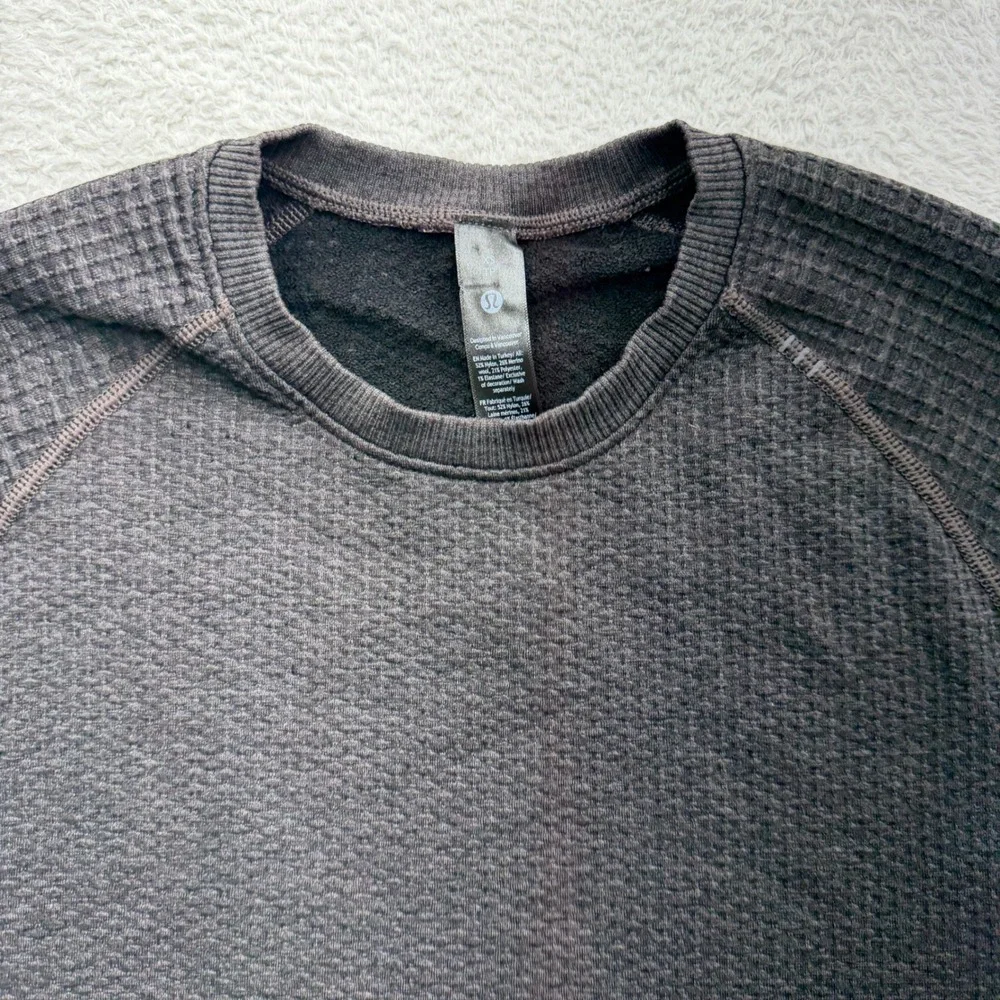 Lululemon‎ Engineered Warmth Crewneck Sweater Mens XS Grey Merino Wool LM3CDES